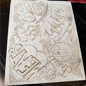 Wooden Cheese and Crackers Serving Board